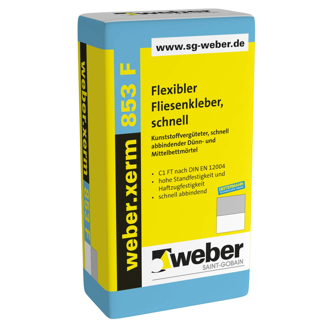 weber.xerm 853 F - Flexibler Fliesenkleber, schnell 25 kg, 25 kg
