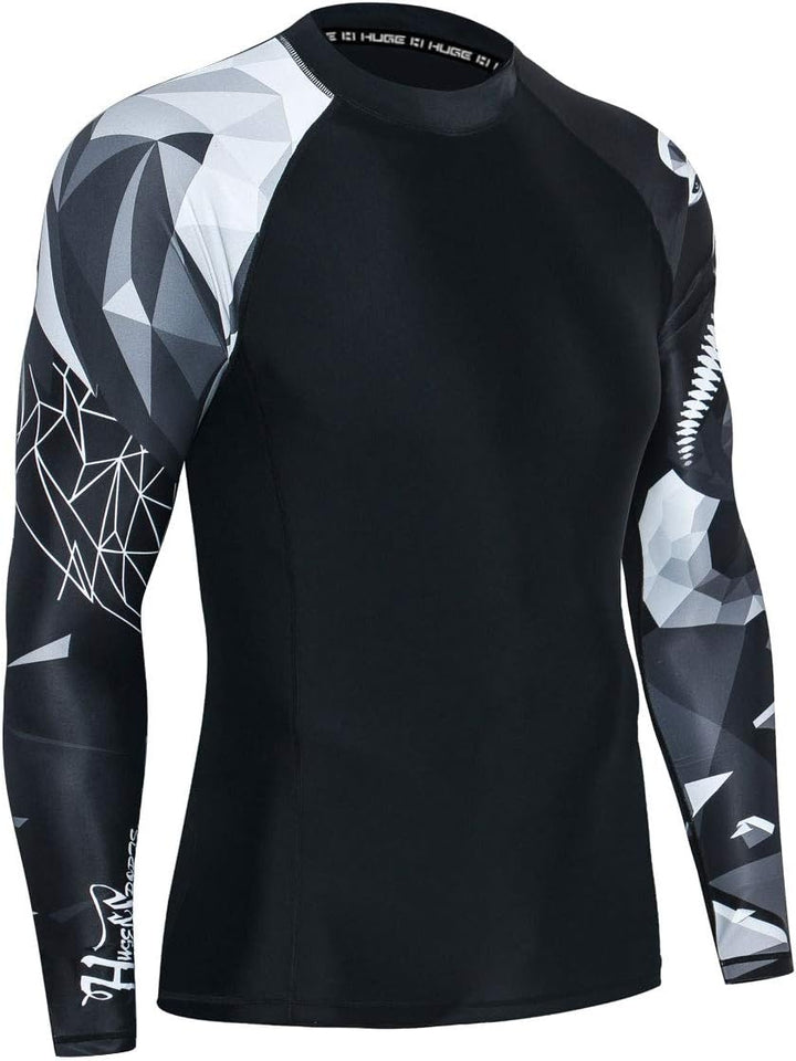 HUGE SPORTS Wildes Tier Rashguard Sonnenschutz Schnelltrocknend Kompression Schwimmshirt M Schlange,