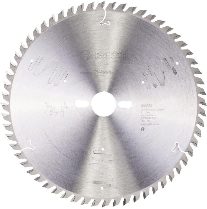 Bosch Professional 1x Kreissägeblatt Expert for Wood (Holz, Sägeblatt Ø 250 x 30 x 3,2 mm, 60 Zähne,