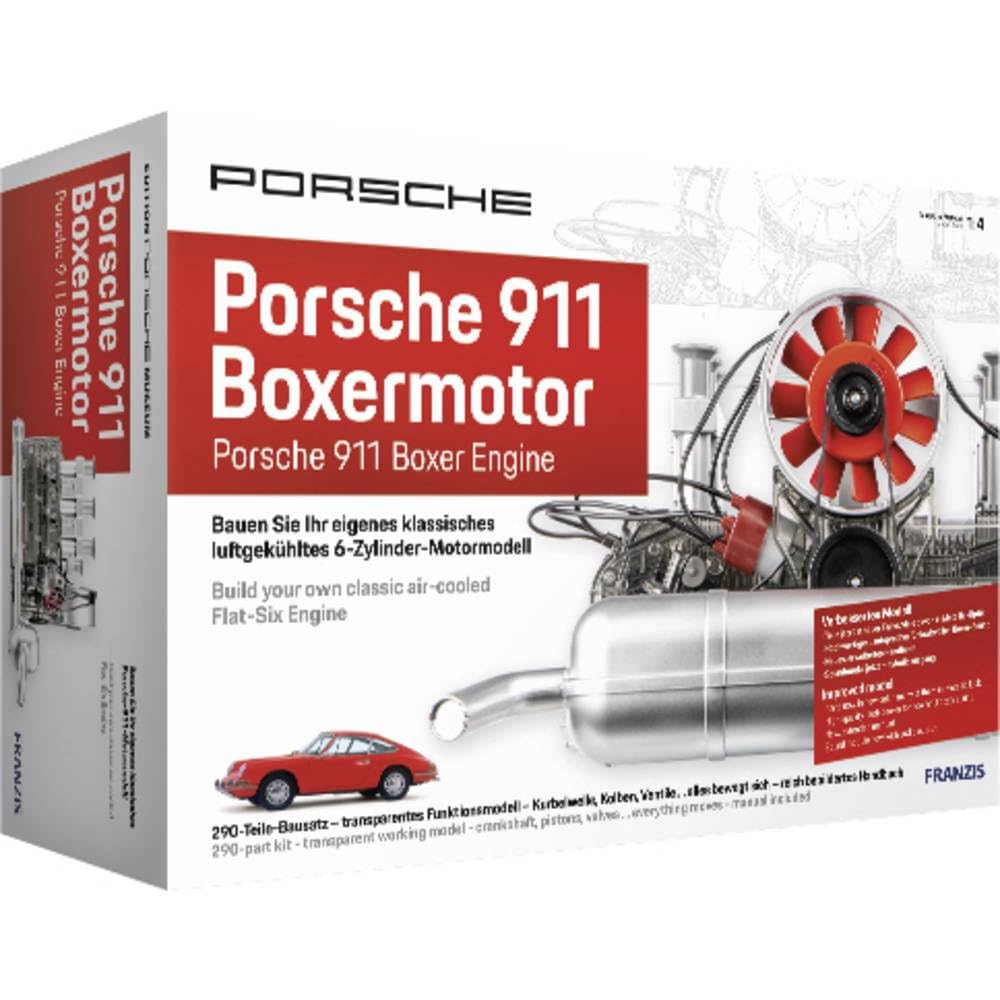 FRANZIS 67140 - Porsche 911 Boxermotor, originalgetreuer Motorbausatz des klassischen, luftgekühlten