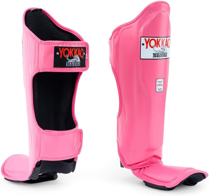 YOKKAO Matrix Muay Thai Kickboxing MMA Shin Guards with Knee Guards for Adults Matrix Hot Pink L, Ma