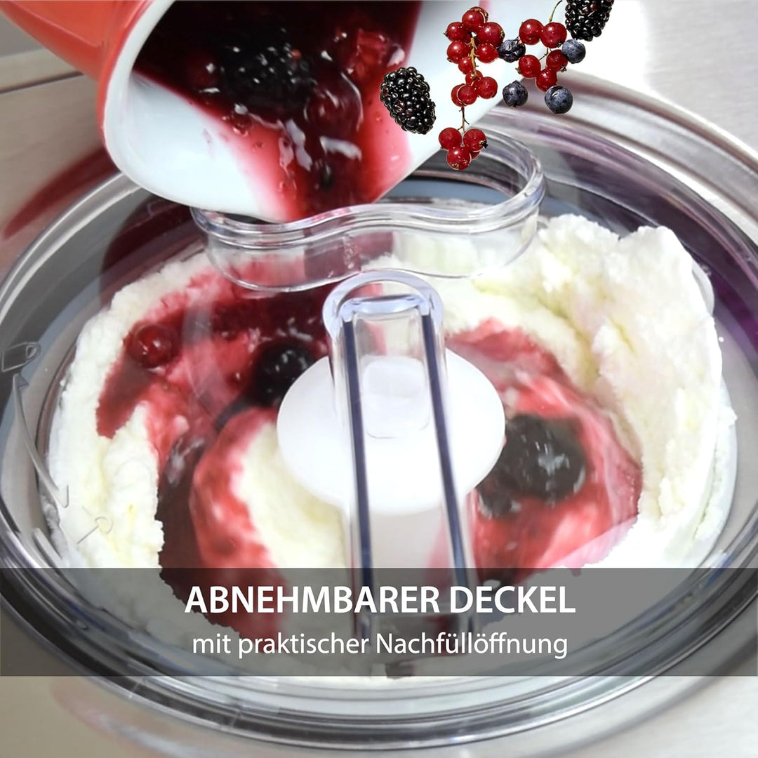 Syntrox Germany Eismaschine Suffix Softeismaschine & Joghurt-Bereiter, Softeismaschine, Digitale Eis