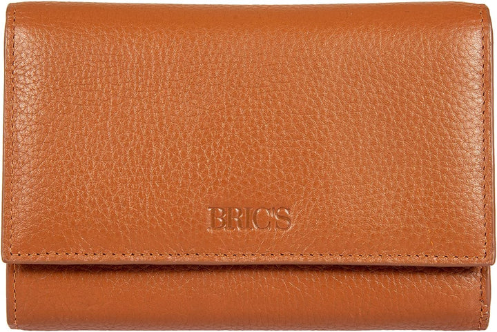 Bric's Marmolada Horizontales Damen-Portemonnaie aus Leder mit RFID-Schutz, Geldscheinfach, 12 Karte
