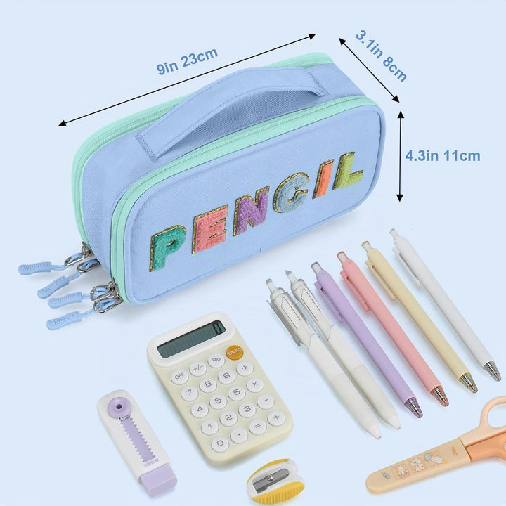 Federmäppchen Niedliches Federmäppchen für Mädchen, geräumige Federtasche mit Griff für Schule und B
