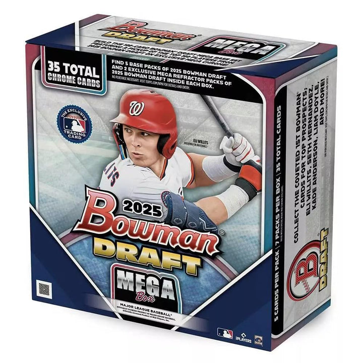 2025 Topps MLB Baseball Bowman Draft Baseball Sammelkarte Mega-Box
