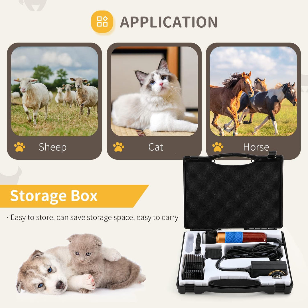 CGOLDENWALL 200W Hundeschermaschine Leise Profi Hund Katze Tierhaarschneider mit 3m Kabel, einstellb