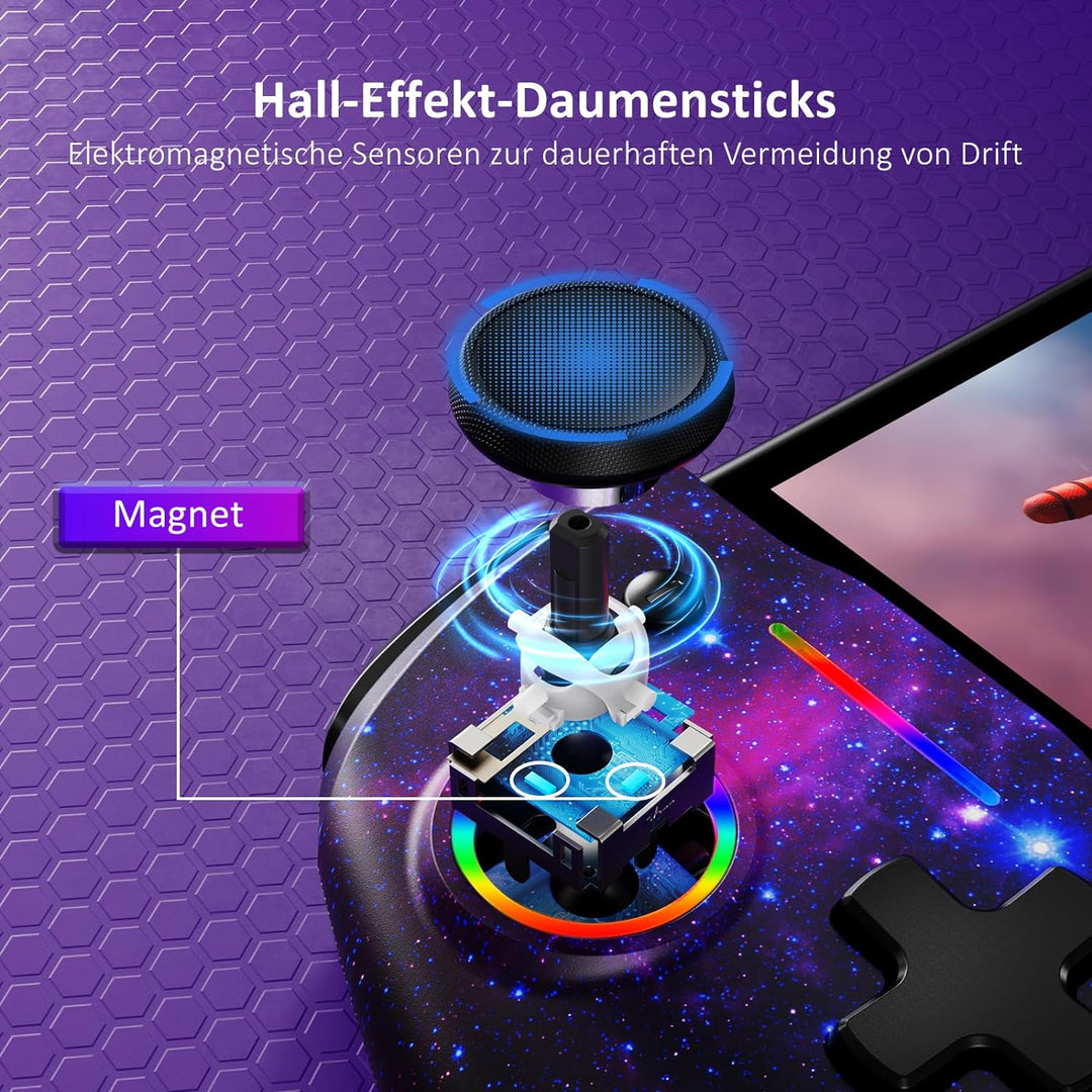 NexiGo Hall Effect Gripcon (Kein Drift, Keine Todeszone) mit Hall-Sensor-Joystick für Switch/Switch