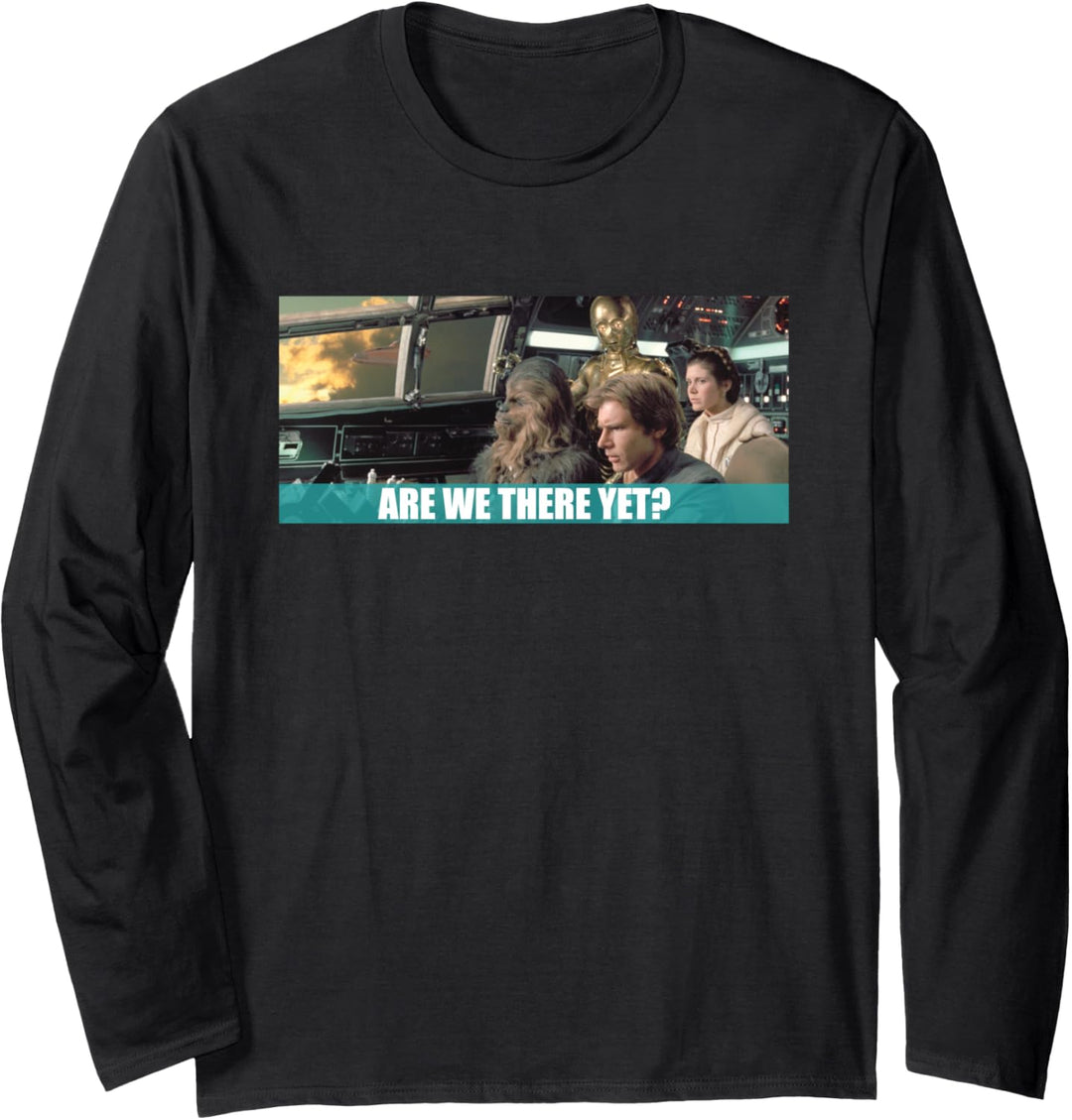Star Wars Millennium Falcon Are We There Yet Meme Langarmshirt