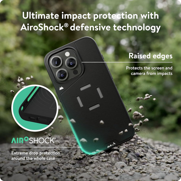 Mous - Intralock Handyhülle für iPhone 15 Pro Max - MagSafe kompatibel mit IntraLock-Technologie für
