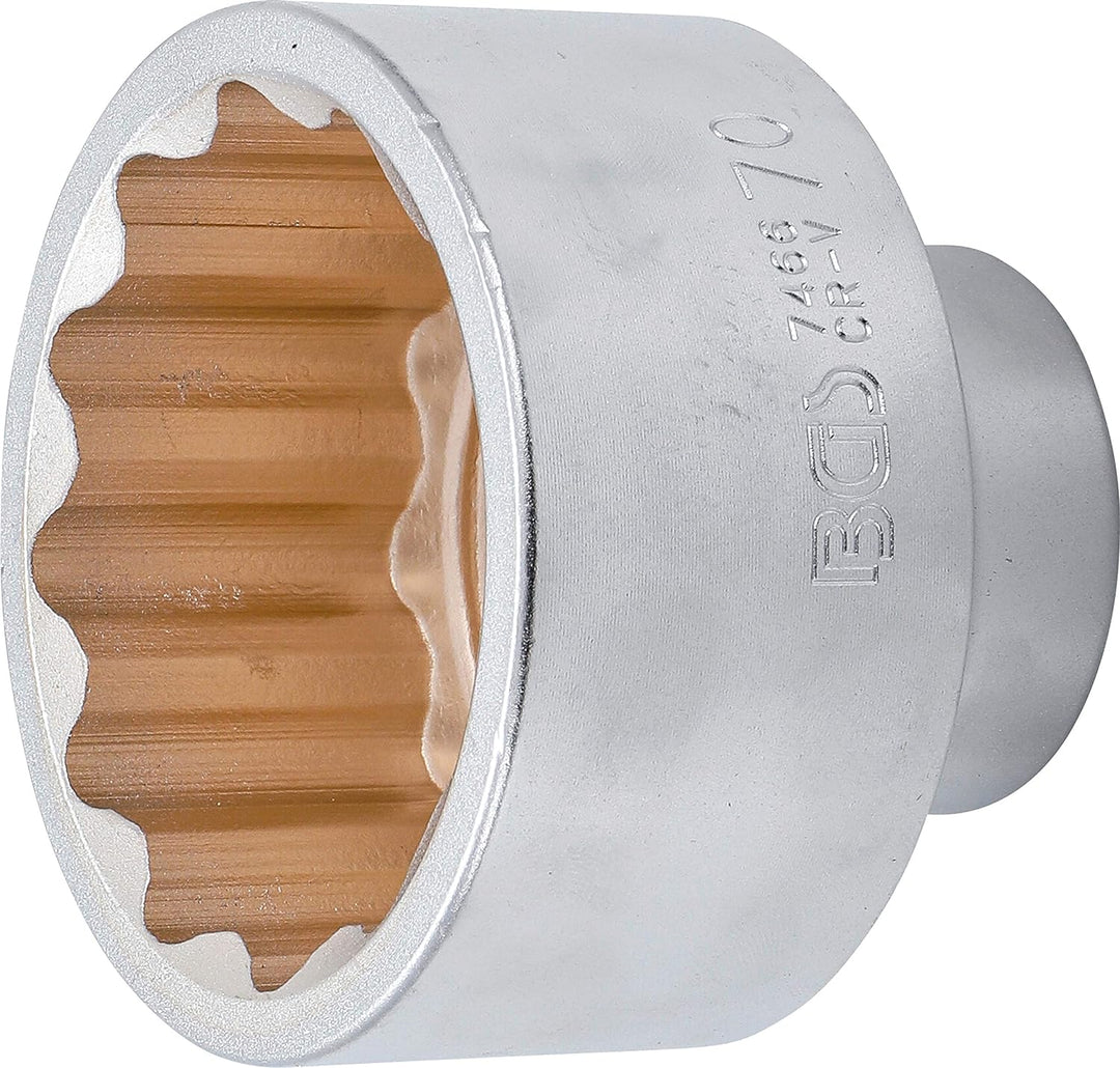 BGS 7466 | Steckschlüssel-Einsatz Zwölfkant | 20 mm (3/4") | SW 70 mm Schlüsselweite: 70 mm, Schlüss