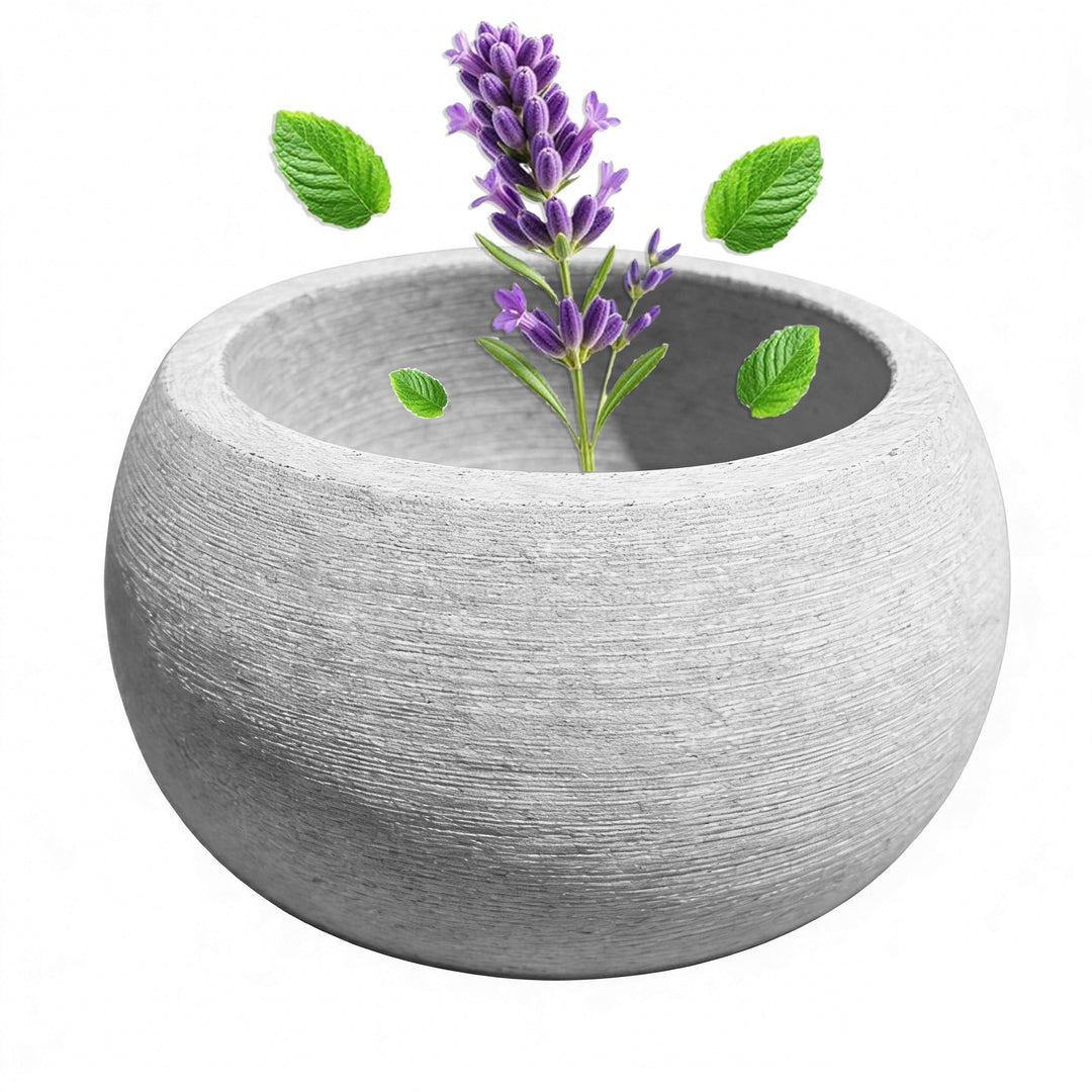 Sauna Aromaschale aus Naturstein 10,5x6 cm – Hitzebeständige Sauna Aufguss Schale für Mentholkristal
