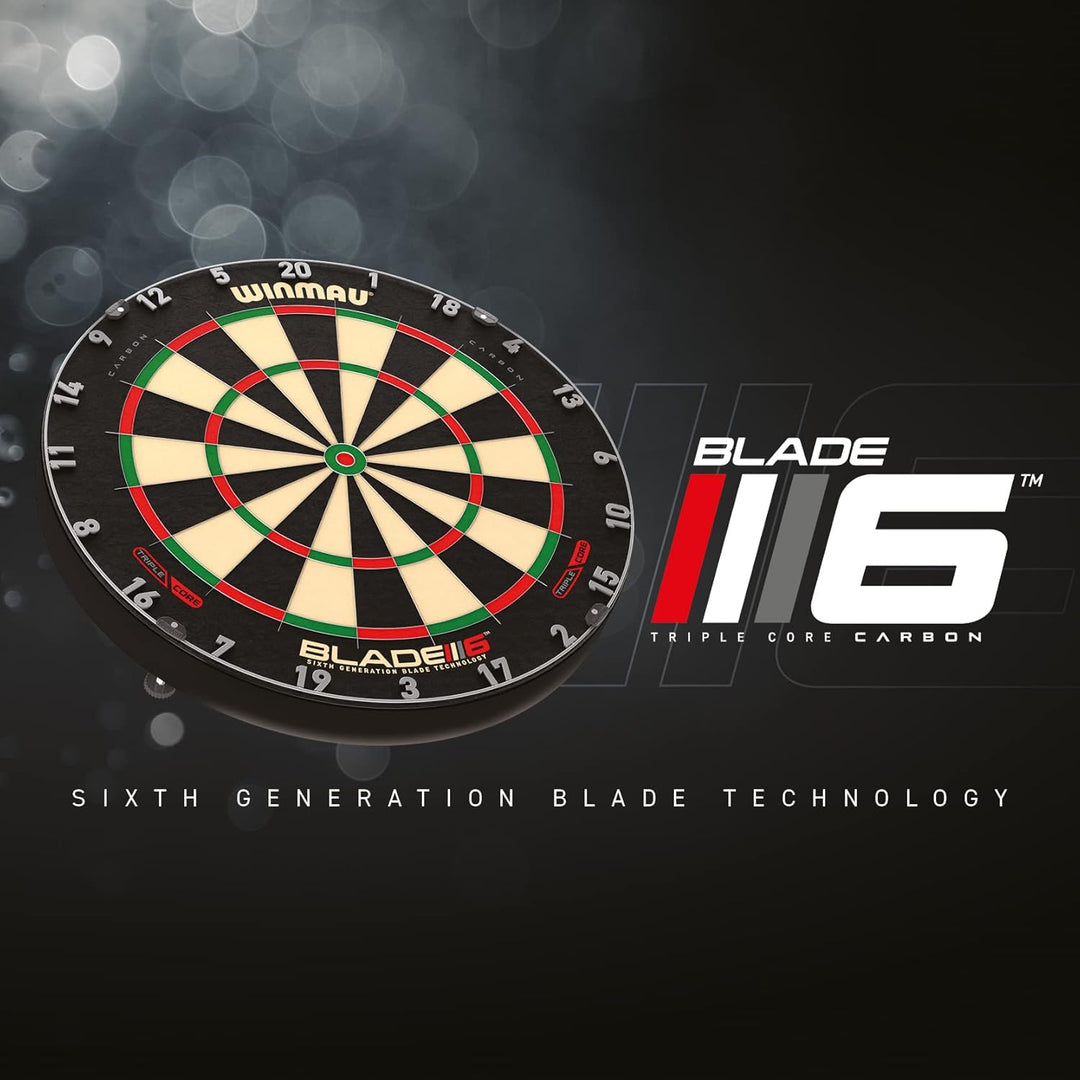 Winmau Blade 5 and Blade 6 Bristle Dartboards - Triple Core Blade 6 Available Schwarz, Weiss, Rot un