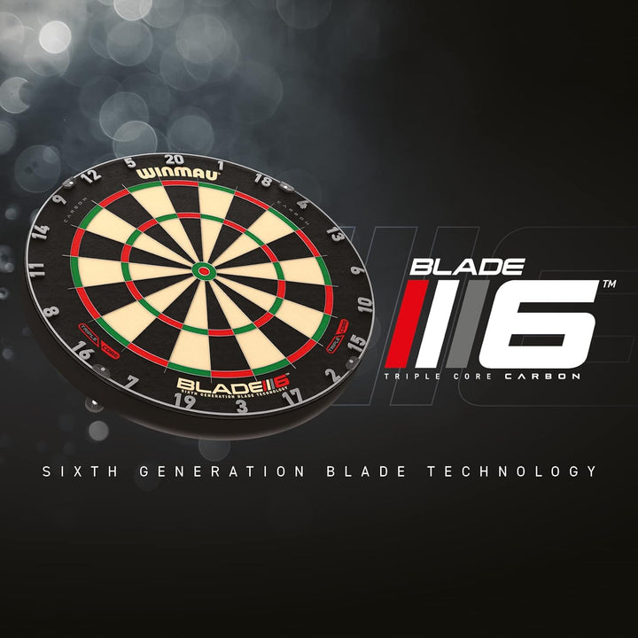Winmau Blade 5 and Blade 6 Bristle Dartboards - Triple Core Blade 6 Available Schwarz, Weiss, Rot un
