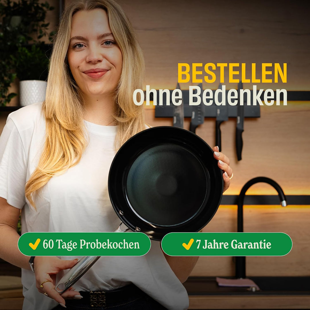 Cook & Pan - Signature Pfannenset 2-teilig-Induktionsgeeignet-PFAS frei Keramik-Beschichtung -Antiha