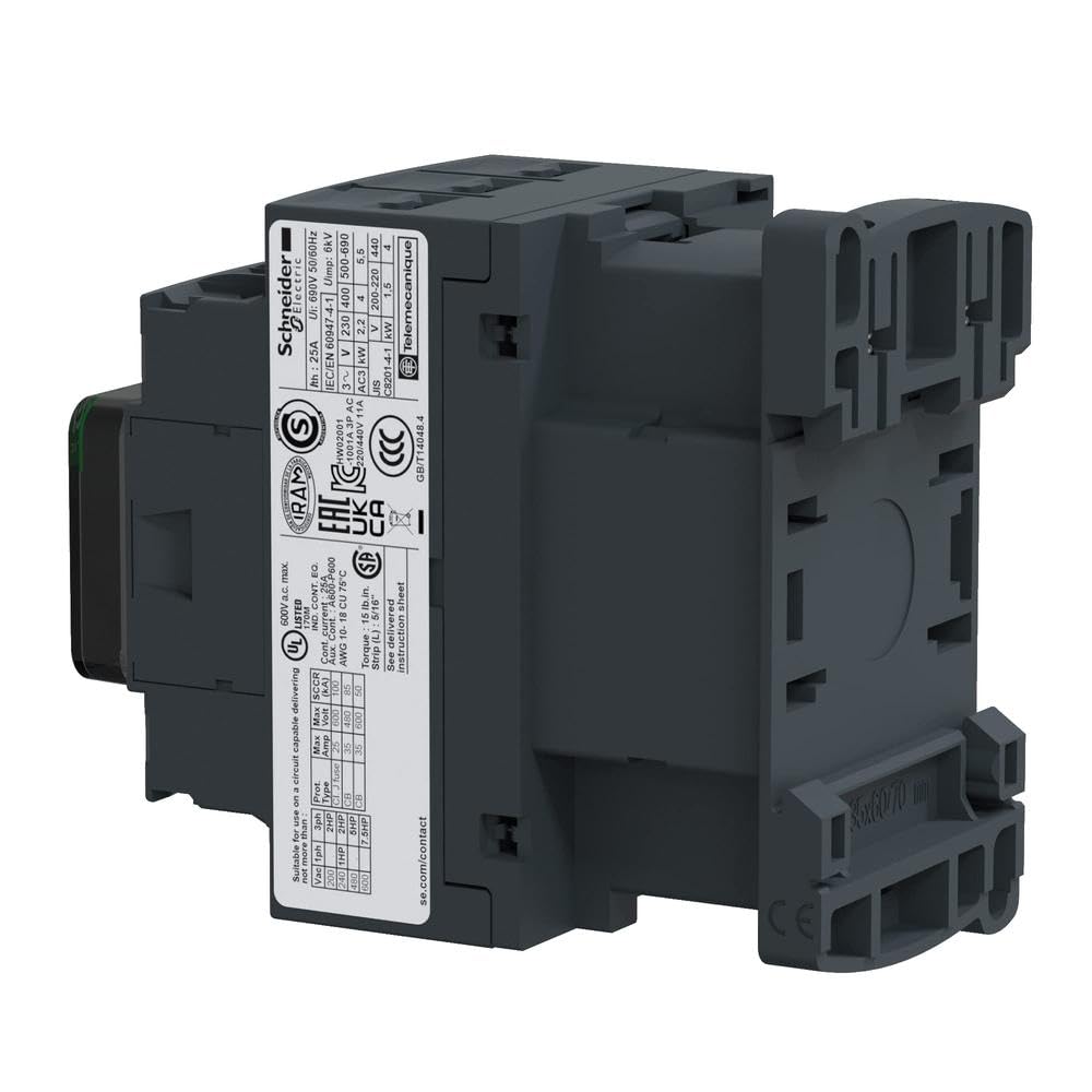 Schneider Electric - Leistungsschütz LC1D 3p, +1S+1Ö, 4 kW, 9 A, 400 V AC3, Spule 48 V AC, LC1D09E7