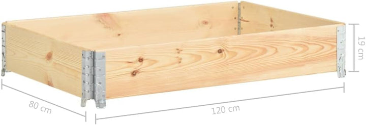 vidaXL Kiefernholz Massiv Palettenrahmen Aufsatzrahmen Hochbeet Gartenbeet Pflanzbeet Europalette Ho