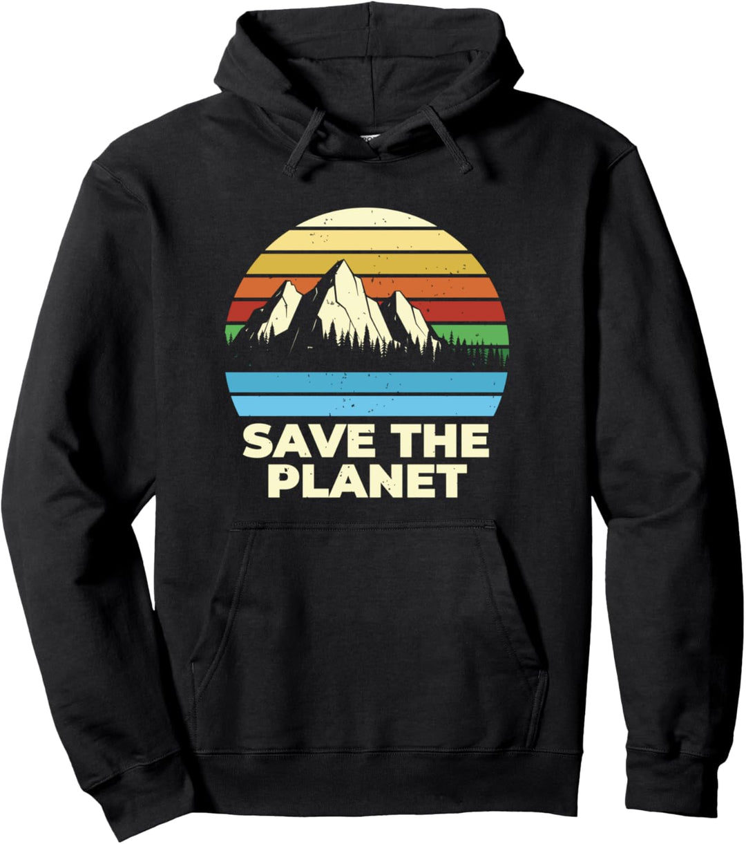 Save the Planet, Earth Day, Vintage-Stil, Klimaschutz Pullover Hoodie