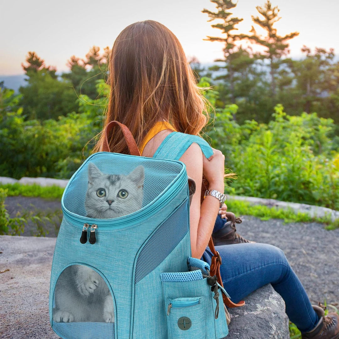 PETCUTE Hunderucksack Katzenrucksack,Rucksack für kleine Hunde Haustiertragetasche Taschen mit Abneh
