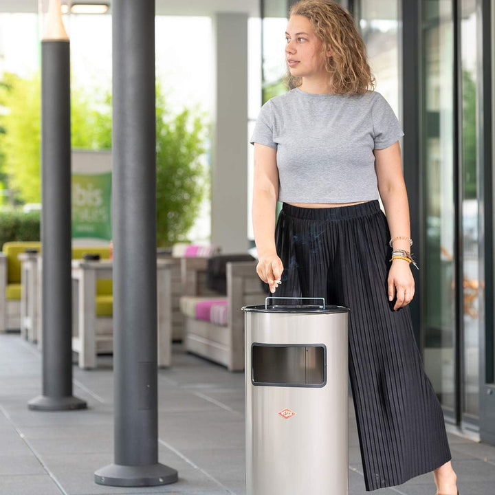 WESCO Standascher Mülleimer, Silber, 30L, Silber