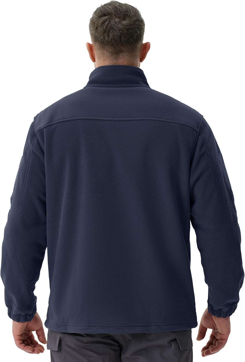 TACVASEN Herren Militär Outdoor Fleecejacke Warme Taktische Jacke Fleece Jacket, Schwarzblau