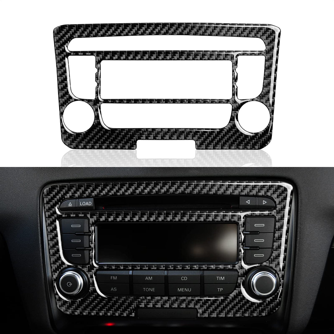 OYDDL CD Panel Aufkleber Kohlefaser Abdeckung kompatibel mit Audi TT 8n 8j MK123 2008 2009 2010 2011