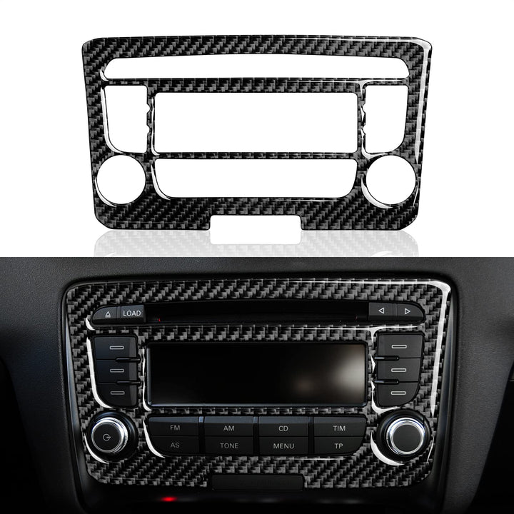 OYDDL CD Panel Aufkleber Kohlefaser Abdeckung kompatibel mit Audi TT 8n 8j MK123 2008 2009 2010 2011