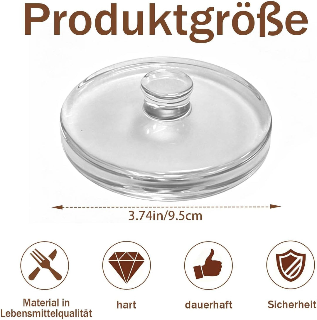 2 Stück Fermentiergewichte mit Ø 9.5 cm, Glasgewichte zum Fermentieren von Gemüse in Salzlake, Ideal