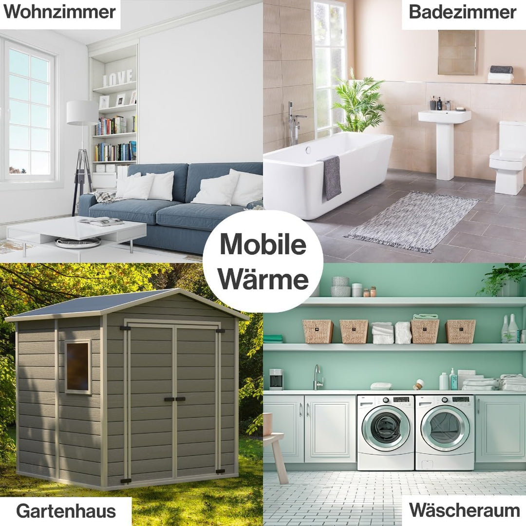 Clatronic® Konvektor Heizung | Mobile Heizung für Gartenhäuser, Garagen & Co. | Konvektor mit 3 Heiz