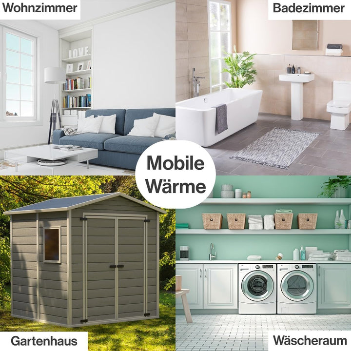 Clatronic® Konvektor Heizung | Mobile Heizung für Gartenhäuser, Garagen & Co. | Konvektor mit 3 Heiz