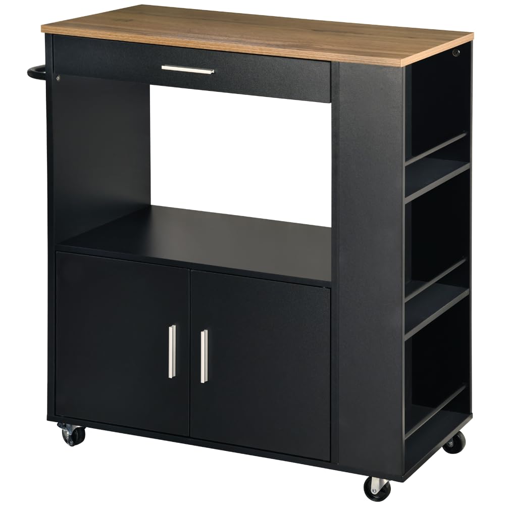 Kesper | Küchenwagen, Material: FSC-zertifizierte Faserplatte, Masse: B: 75 x H: 88 x T:40cm, Farbe: