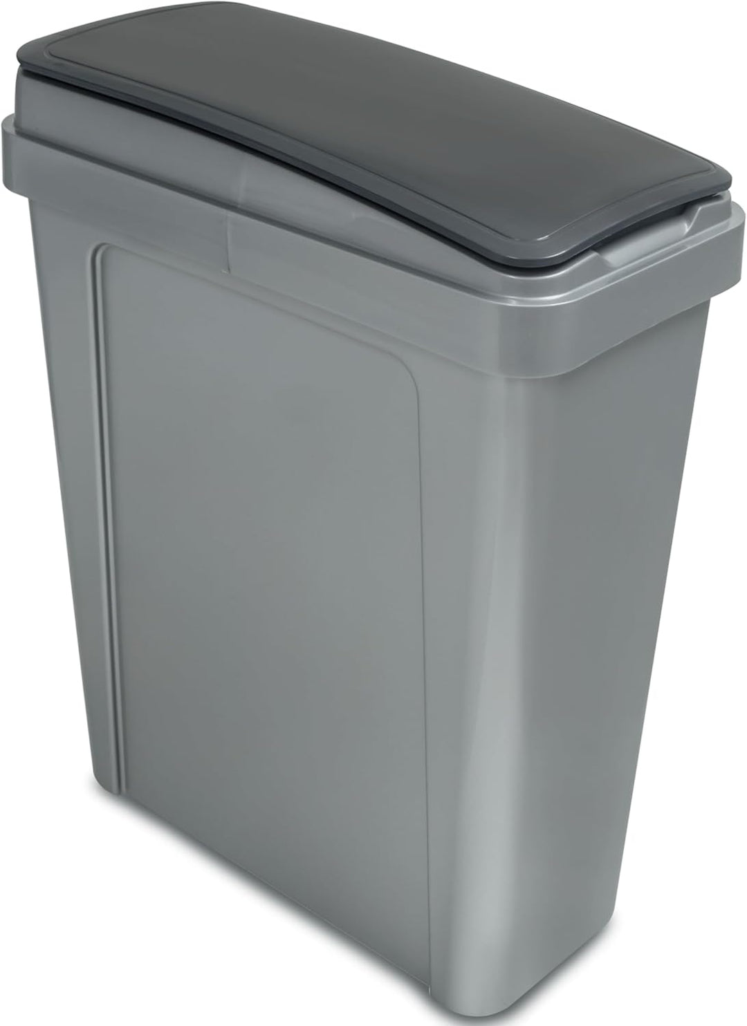 Hummelladen 25 Liter Mülltonne Grau Recyclingtonne 20x40x50cm mit abnehmbarem Klappdeckel - Schmal K