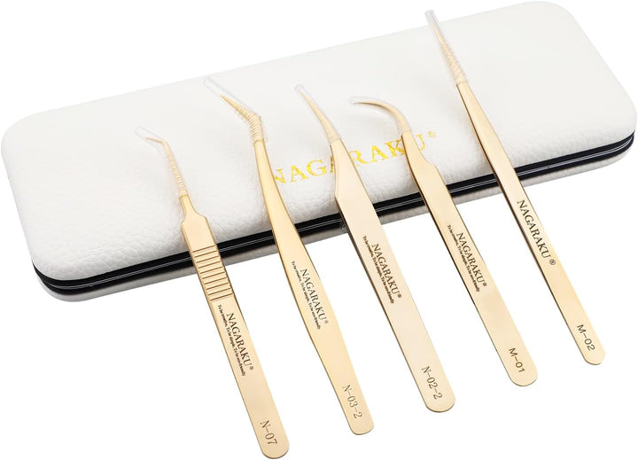 NAGARAKU Wimpernpinzette für Wimpernverlängerung Professionelle Präzisionspinzette Volume Eyelash Ed
