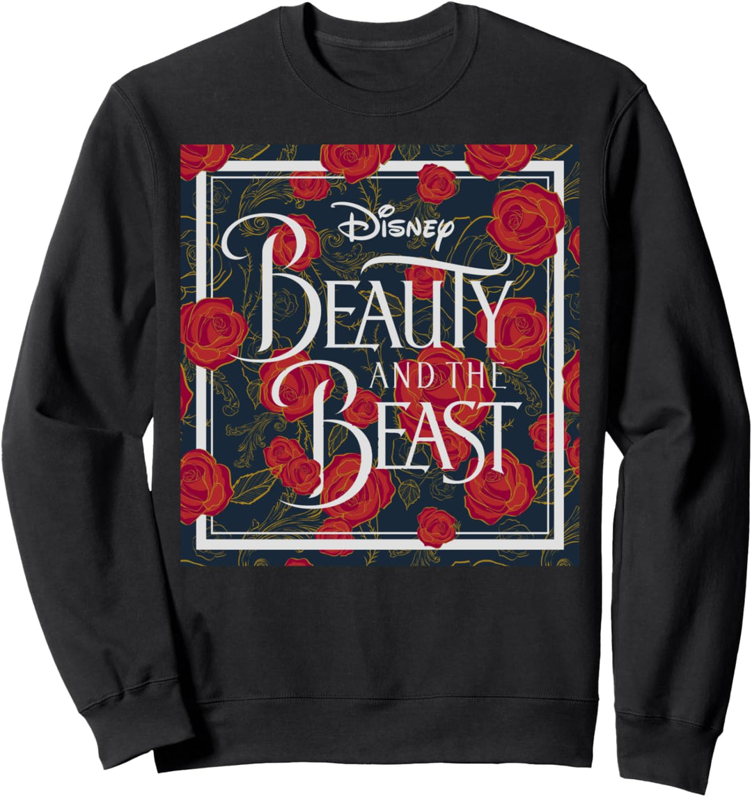 Disney Beauty & The Beast Rose Patterned Box Sweatshirt