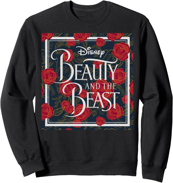 Disney Beauty & The Beast Rose Patterned Box Sweatshirt