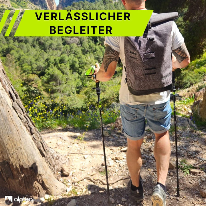 Wanderstöcke faltbar Carbon oder Aluminium mit Korkgriff | Bergsport Trekkingstöcke | Nordic Walking