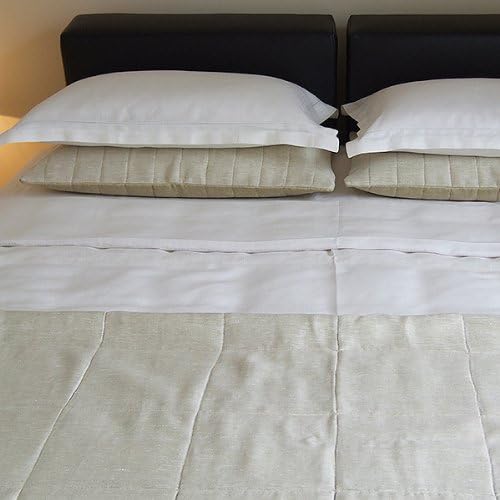 LinenMe Bettbezug Grauweiss mit Hohlsaum, Weiss, 135 x 210 cm, 135 x 210 cm