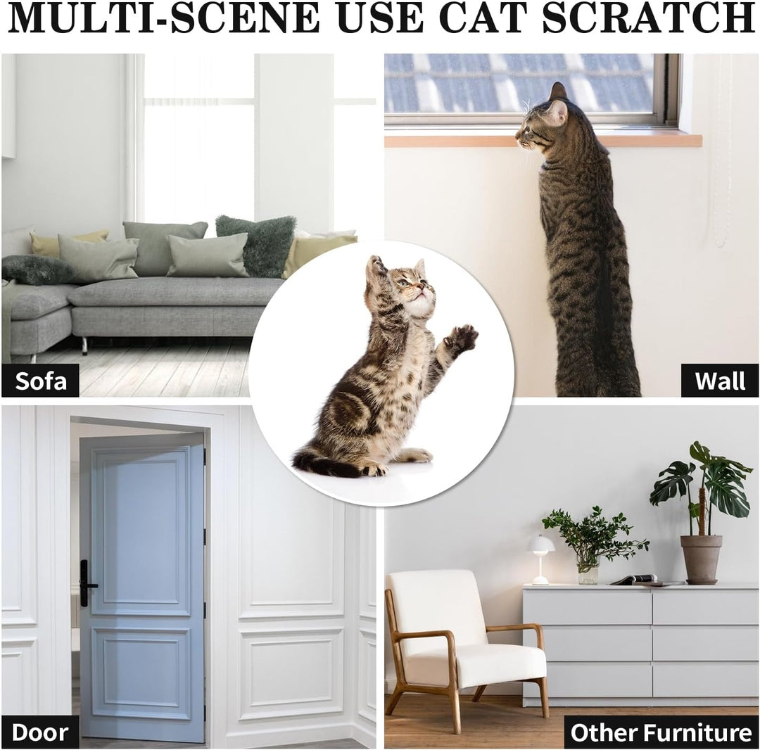 Kratzmatte Selbstklebend für Katzen - Kratzfestes Sofa, Wiederverwendbar Kratzteppich für Wand, DIY