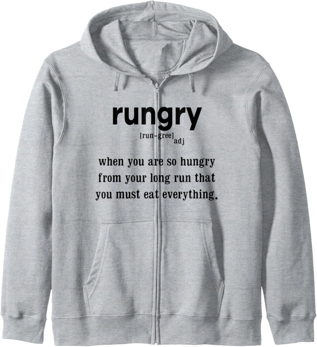 Rungry Definition Funny Hungry Runner Marathon Running Geschenk Kapuzenjacke