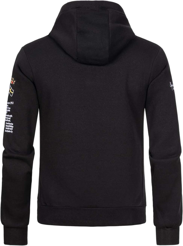Geographical Norway GYMCLASS Men - Herren Kängurutasche Hoodie Sweatshirt mit Markenlogo und Langarm