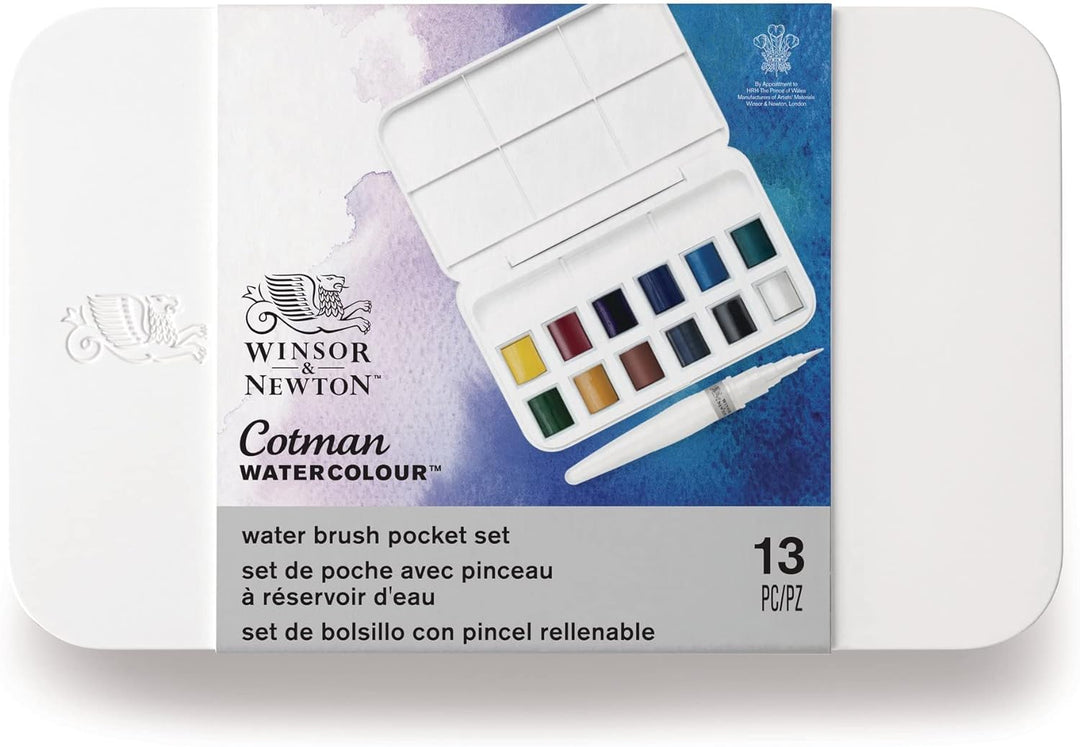 Winsor &amp; Newton 390658 Cotman Brush Pen Set Pinselstift - Set im Taschenformat, 12 Aquarell - Farben