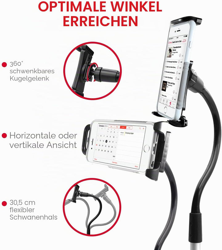 Macally CARFLOORMOUNT, anschraubbare Auto-Halterung für Auto-/LKW-Sitzschiene, verstellbar für Handy