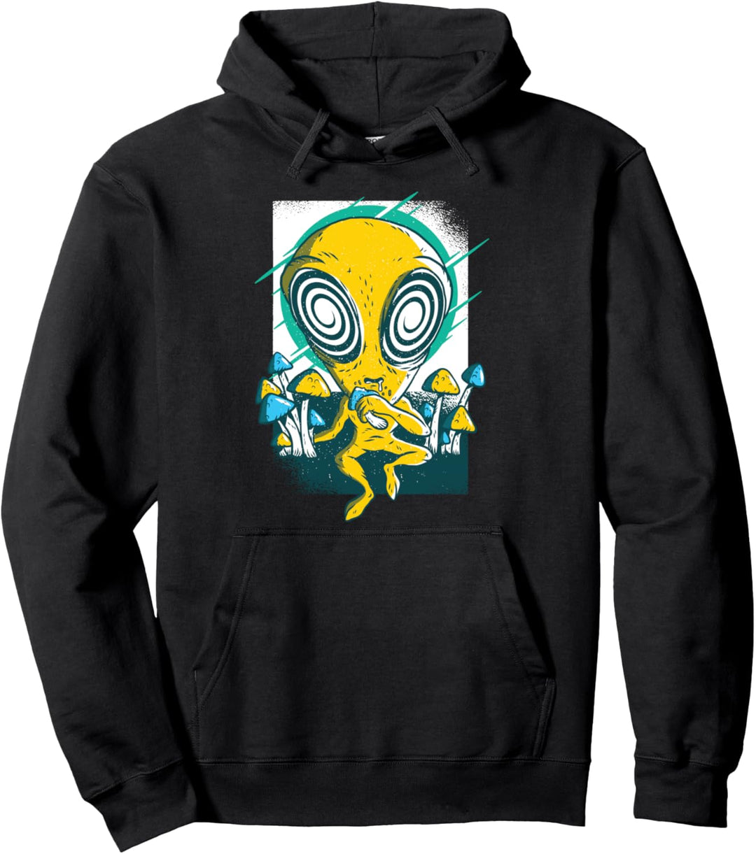 Alien Pilze Psychedelic Pullover Hoodie