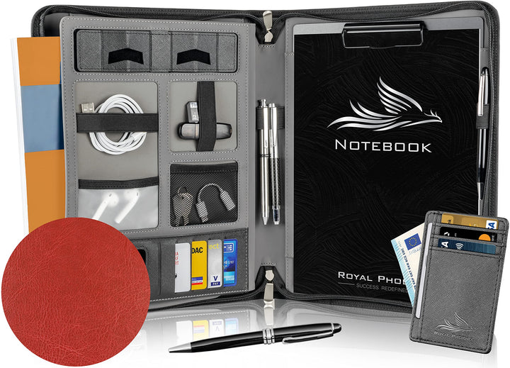 Business Schreibmappe A4 'Eagle' - Hochwertige Dokumentenmappe mit Tablet Halterung - inkl. Kreditka