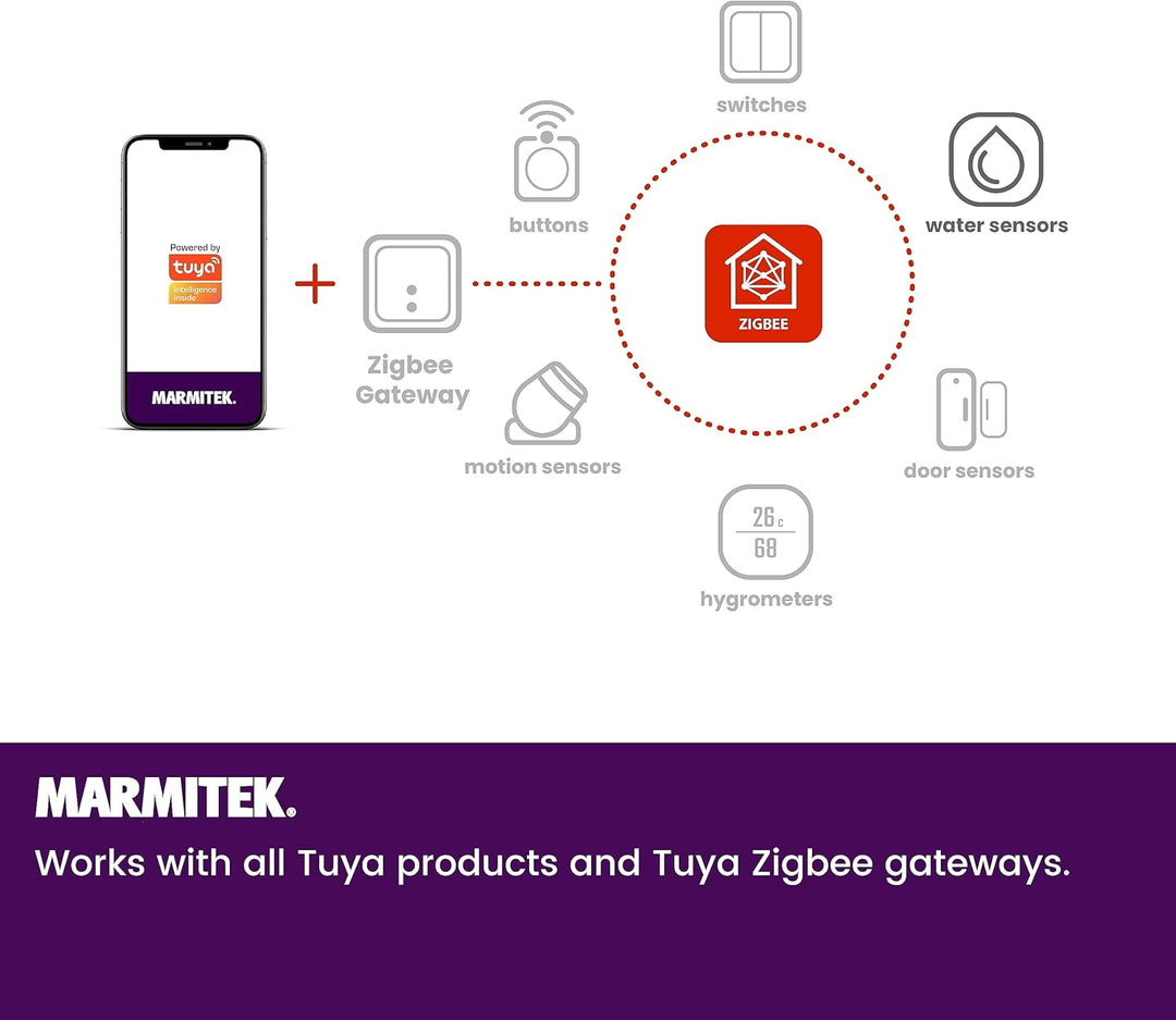 Zigbee Wassermelder Drahtlos - Marmitek Sense MA Flood Sensor - Drahtlos - Wireless Water Leak Detec