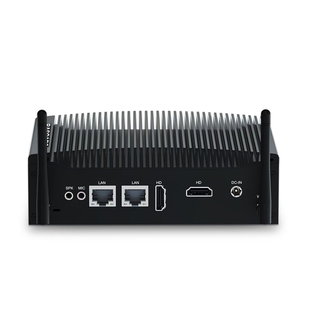 BASOARO Lüfterloser Industrie Mini PC i5, Mini Computer Win 11 Pro, 16G RAM 256G SSD Core i5 8260U I