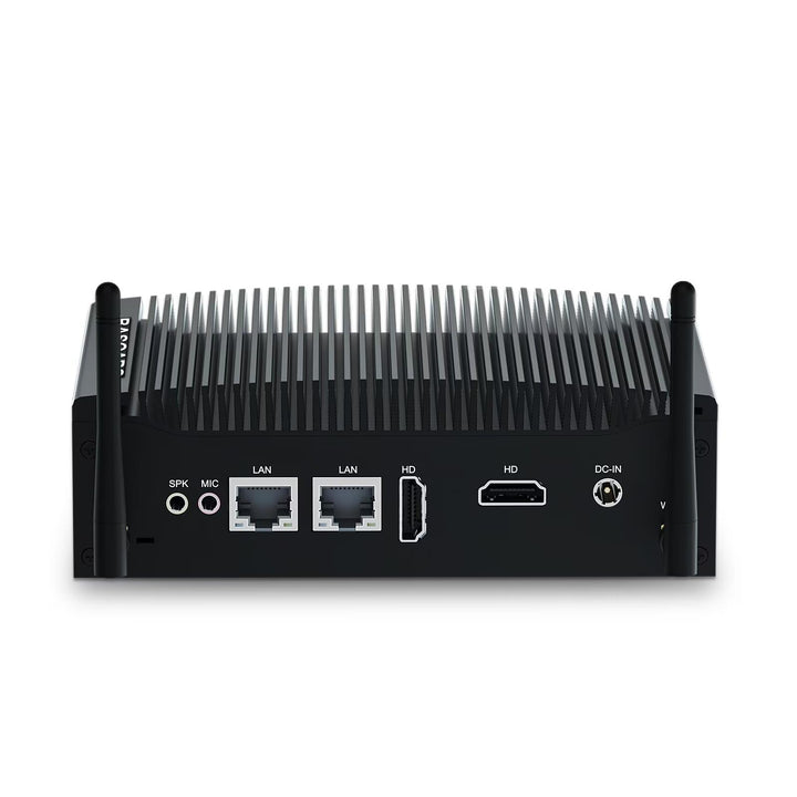 BASOARO Lüfterloser Industrie Mini PC i5, Mini Computer Win 11 Pro, 16G RAM 256G SSD Core i5 8260U I