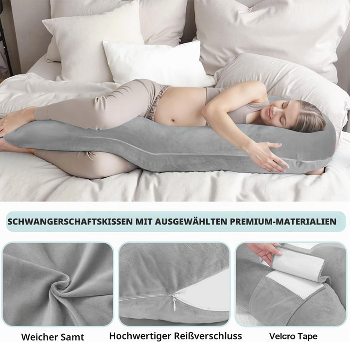 SCHNAUZER HOME Mutterschaft Kissen Body Pillow - Soft Long Bed Pillows Insert for Sleeping,121 cm/E-