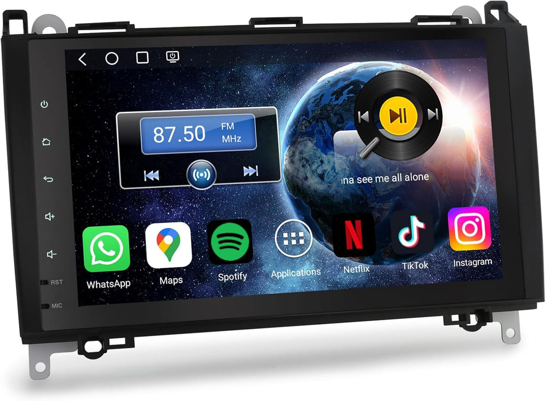 Erisin 9 Zoll Android 10.0 DAB+ Autoradio mit GPS Navi Für Mercedes Benz A/B Klasse W169 W245 Sprint