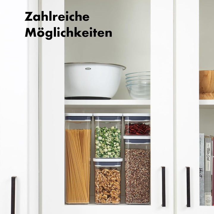 OXO Good Grips POP-Behälter – luftdichte, stapelbare Aufbewahrungsbox mit Deckel für Lebensmittel –