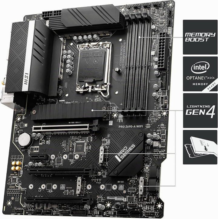 MSI PRO Z690-A WIFI Mainboard ATX, unterstützt Intel Prozessoren 12. Generation, LGA 1700, 14 Duet R